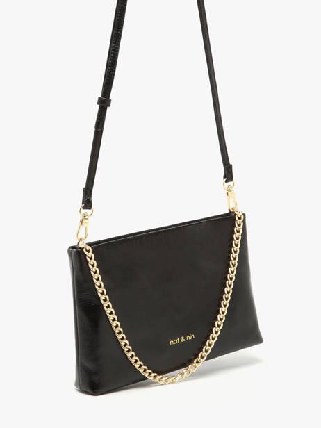 Cross Body Tas Vintage Leder Nat et nin Zwart vintage MOLLY ander zicht 1