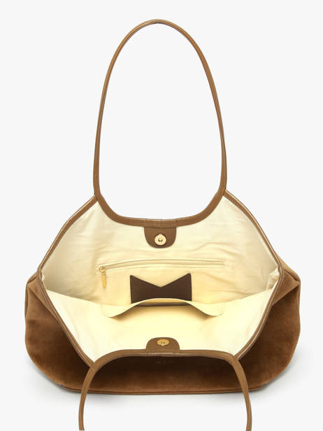 Schoudertas Milan Suède Leder Nat et nin Bruin vintage MILAN ander zicht 2