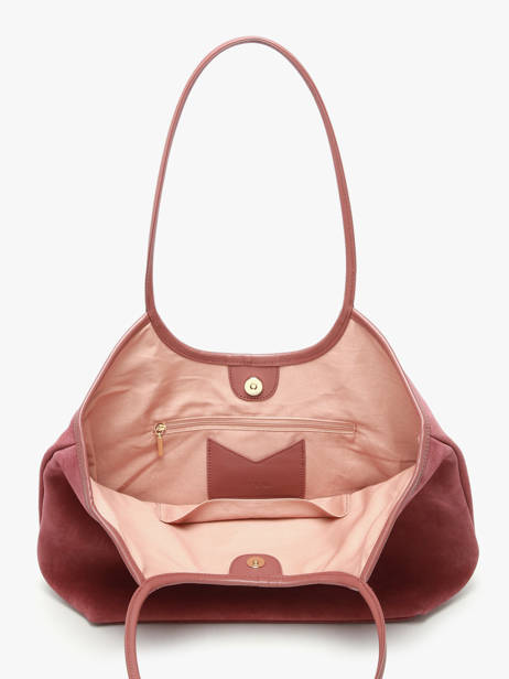 Schoudertas Milan Suède Leder Nat et nin Roze vintage MILAN ander zicht 3