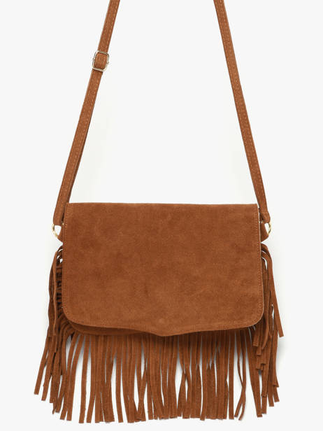 Cross Body Tas Velvet Milano Bruin velvet VE24115O ander zicht 1