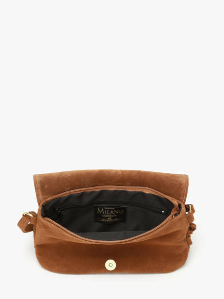 Cross Body Tas Velvet Milano Bruin velvet VE24115O ander zicht 2