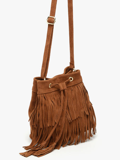 Cross Body Tas Velvet Milano Bruin velvet VE24116O ander zicht 1