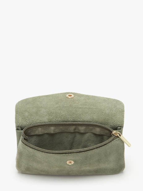 Portemonnee Velvet Leder Milano Groen velvet VE23113O ander zicht 1