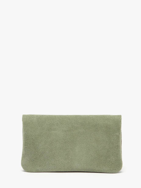 Portemonnee Velvet Leder Milano Groen velvet VE23113O ander zicht 2