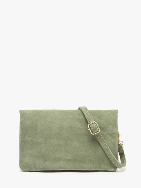 Cross Body Tas Velvet Leder Milano Groen velvet VE23067O ander zicht 3