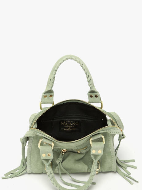 Cross Body Tas Velvet Leder Milano Groen velvet VE24092O ander zicht 2