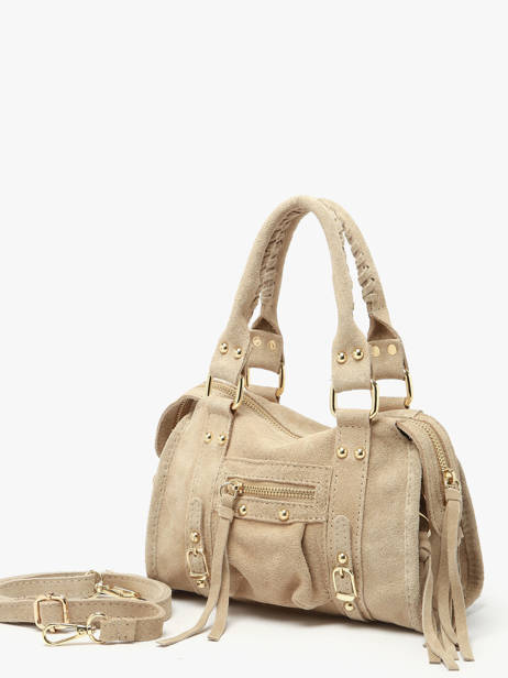 Cross Body Tas Velvet Milano Beige velvet VE24092O ander zicht 1