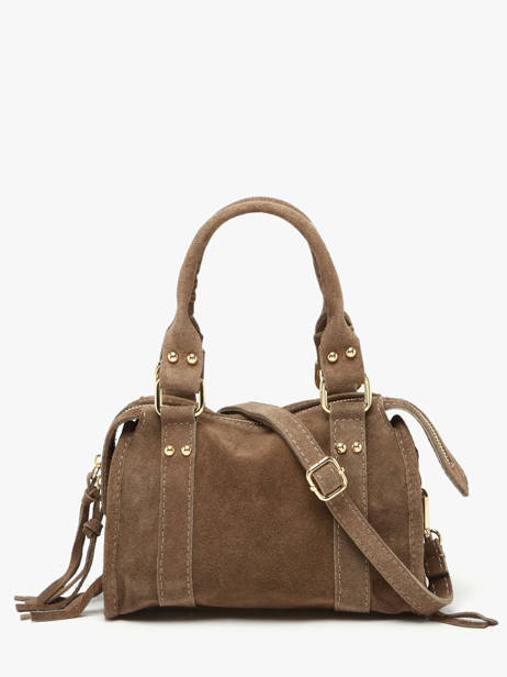 Cross Body Tas Velvet Leder Milano Beige velvet VE24092O ander zicht 4