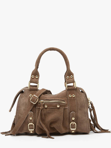 Cross Body Tas Velvet Leder Milano Beige velvet VE24093O