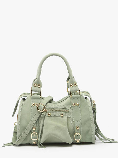 Cross Body Tas Velvet Leder Milano Groen velvet VE24093O