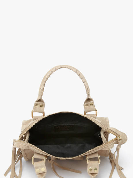 Cross Body Tas Velvet Milano Beige velvet VE24093O ander zicht 2