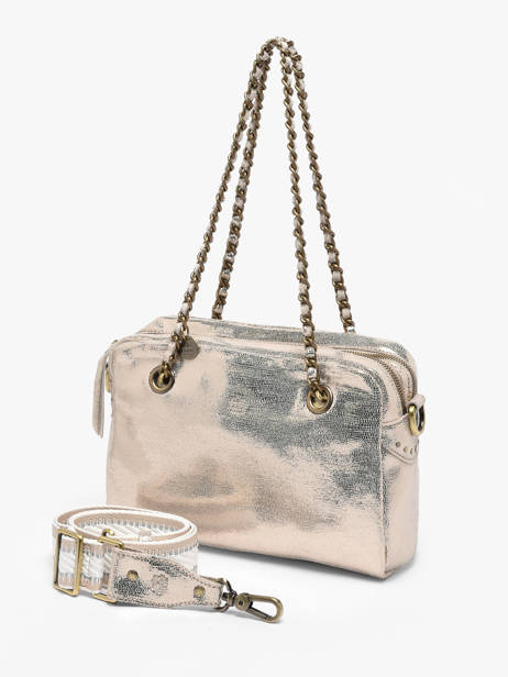 Schoudertas Vintage Leder Mila louise Blauw vintage 3889RX ander zicht 1