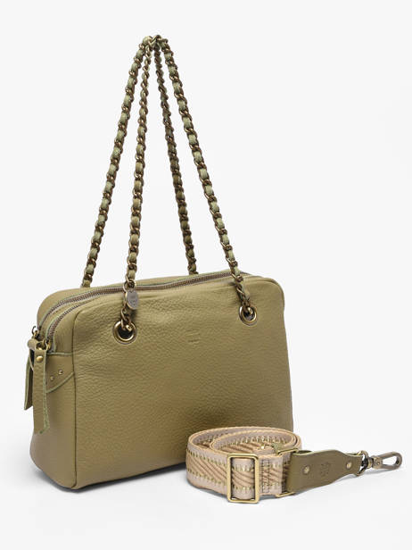 Schoudertas Vintage Leder Mila louise Zilver vintage 3889C1 ander zicht 1