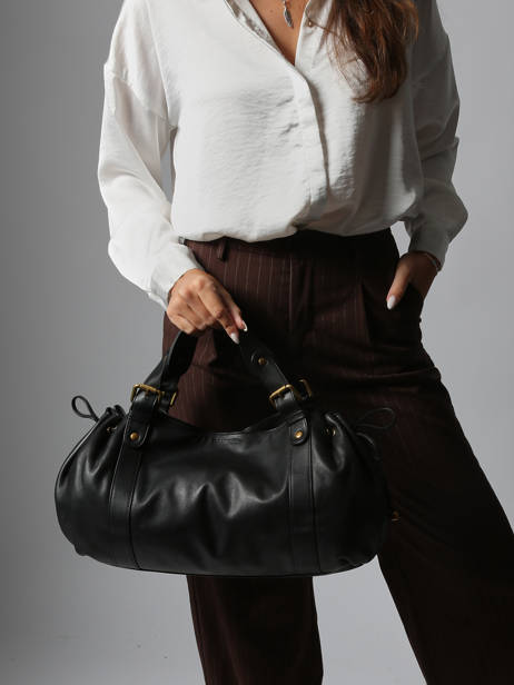 Schoudertas Icone Leder Gerard darel Zwart icone DDS01410 ander zicht 1