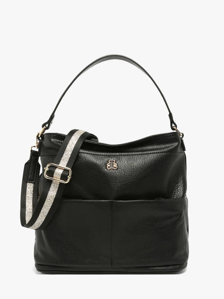 Schoudertas Soft Lulu castagnette Zwart soft AISSAM