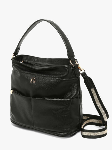 Schoudertas Soft Lulu castagnette Zwart soft AISSAM ander zicht 2