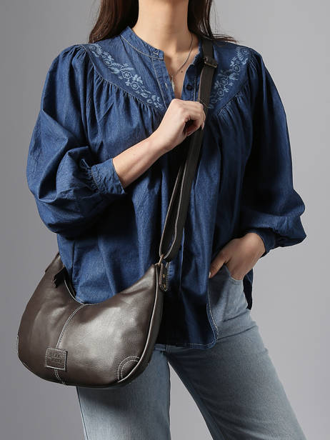 Cross Body Tas Seam Leder Basilic pepper Bruin seam BSEA03 ander zicht 1
