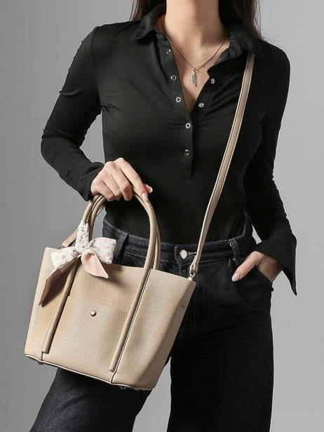 Handtas Grained Miniprix Beige grained A713 ander zicht 1