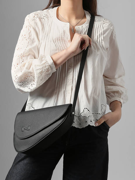 Cross Body Tas Sunny Leder Nathan baume Zwart n city 6 ander zicht 1