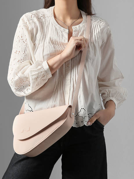 Cross Body Tas Sunny Leder Nathan baume Roze n city 6 ander zicht 1