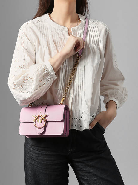 Cross Body Tas Love Bag Icon Leder Pinko Roze love bag icon A0F1 ander zicht 1