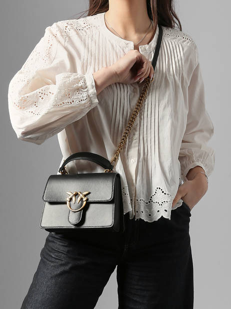 Handtas Love Bag Icon Leder Pinko Zwart love bag icon A0F1 ander zicht 1