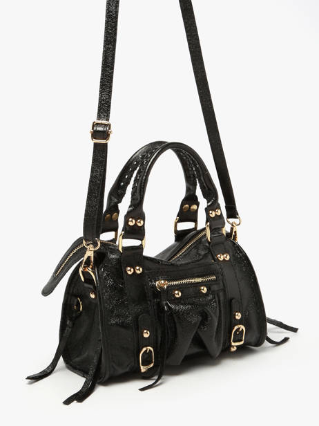 Cross Body Tas Nine Leder Milano Zwart nine NI24093O ander zicht 1