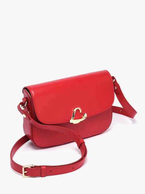Cross Body Tas Paris Philos Leder Lancaster Rood paris philos 81 ander zicht 2