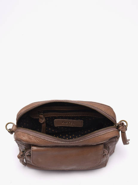 Cross Body Tas Naina Leder Pieces Beige naina 17063358 ander zicht 3