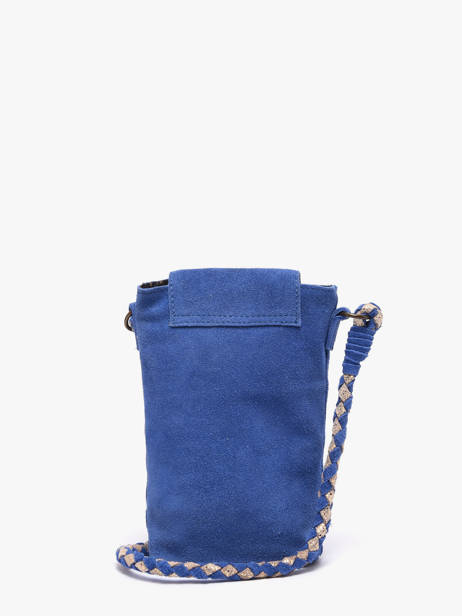 Cross Body Tas Brianna Leder Pieces Blauw brianna 17163616 ander zicht 4
