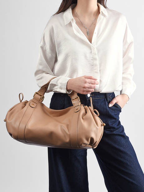 Schoudertas Icone Leder Gerard darel Beige icone DDS01410 ander zicht 1