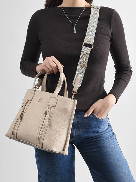 Handtas Zip Lulu castagnette Beige zip ALBERTO ander zicht 1