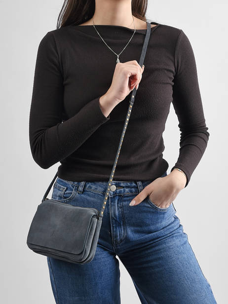 Cross Body Tas Leather Biba Blauw leather BET12L ander zicht 1