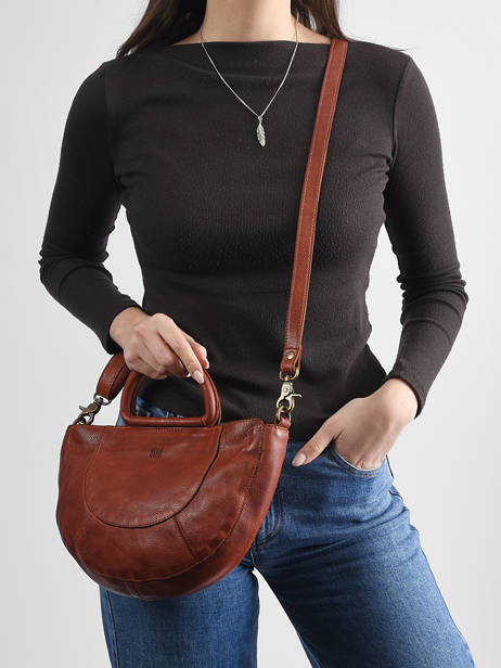 Cross Body Tas Heritage Leder Biba Bruin heritage MIB1L ander zicht 1