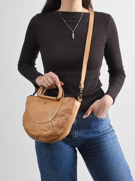 Cross Body Tas Heritage Leder Biba Geel heritage MIB1L ander zicht 1