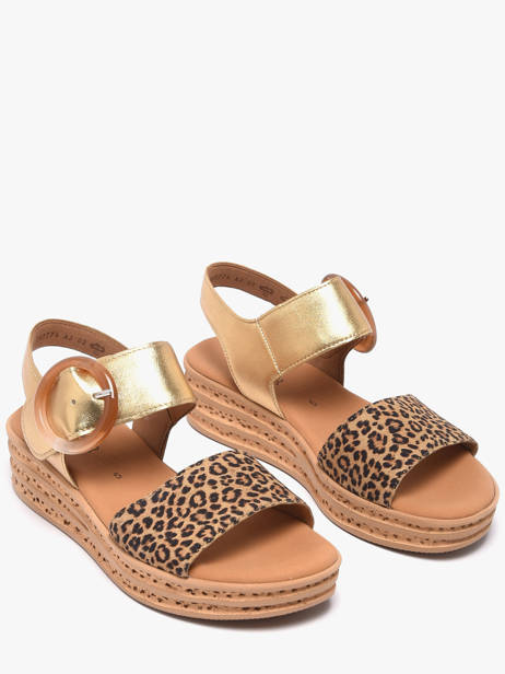 Sandalen Met Platformzool Uit Leder Gabor Goud women 32 ander zicht 1