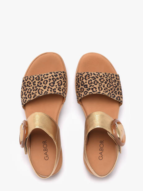 Sandalen Met Platformzool Uit Leder Gabor Goud women 32 ander zicht 3