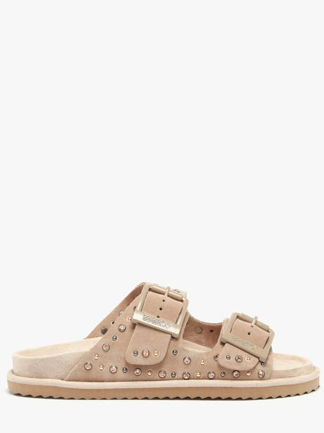 Sandalen Uit Leder Colors of california Beige accessoires CBIOW05N