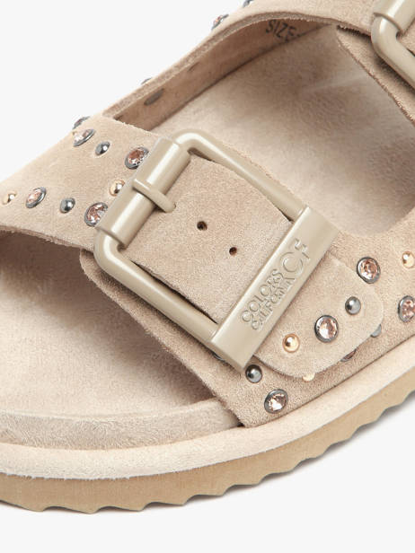 Sandalen Uit Leder Colors of california Beige accessoires CBIOW05N ander zicht 2