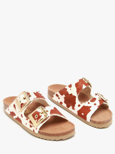 Sandalen Uit Leder Colors of california Bruin accessoires HCBIO502 ander zicht 1