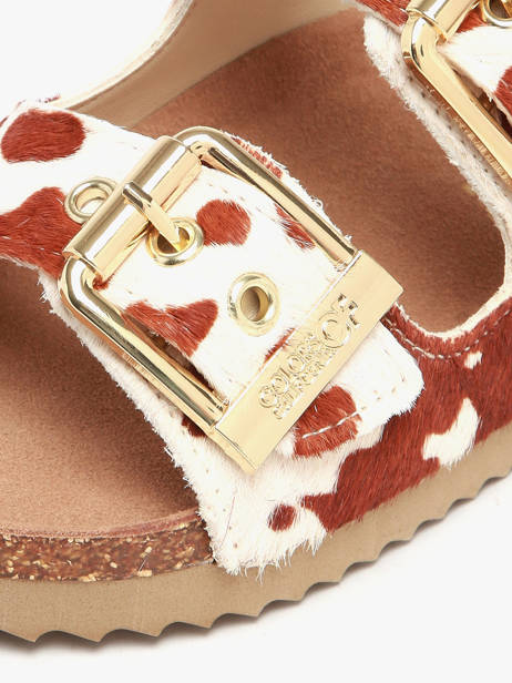 Sandalen Uit Leder Colors of california Bruin accessoires HCBIO502 ander zicht 2