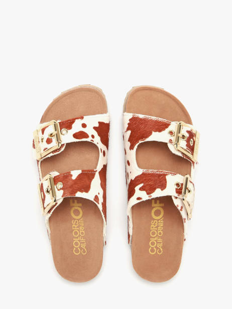Sandalen Uit Leder Colors of california Bruin accessoires HCBIO502 ander zicht 3