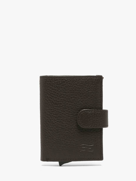 Portefeuille Caviar Leder Crinkles Zwart caviar 14600