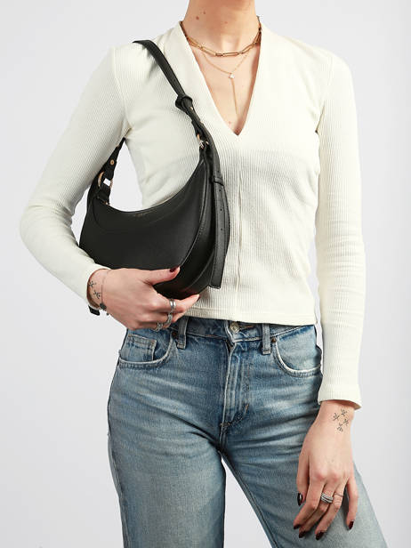 Schoudertas Saffiano Miniprix Zwart saffiano F8583 ander zicht 1