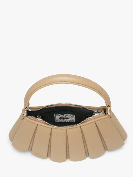 Schoudertas Lenglen Leder Lacoste Beige lenglen NU5011DP ander zicht 3