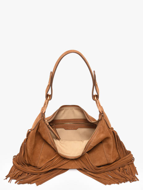 Schoudertas Mathilde Leder Vanessa bruno Bruin mathilde 12V40922 ander zicht 2