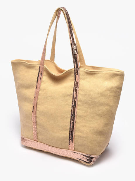 Schoudertas Met Rits L Le Cabas Linnen Vanessa bruno Geel cabas lin 31V40409 ander zicht 1