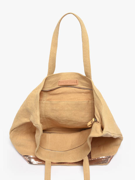 Schoudertas Met Rits L Le Cabas Linnen Vanessa bruno Geel cabas lin 31V40409 ander zicht 2