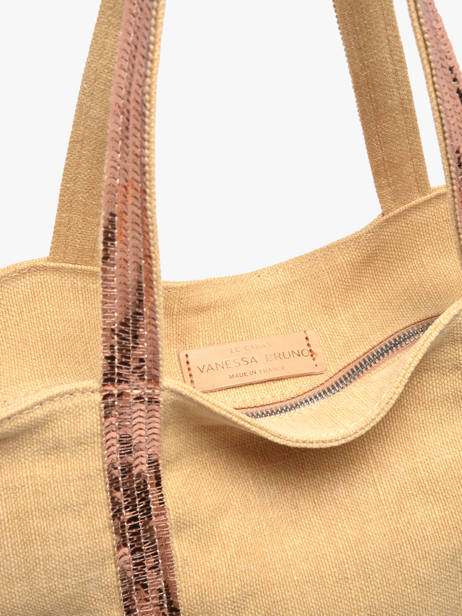 Schoudertas Met Rits L Le Cabas Linnen Vanessa bruno Geel cabas lin 31V40409 ander zicht 4
