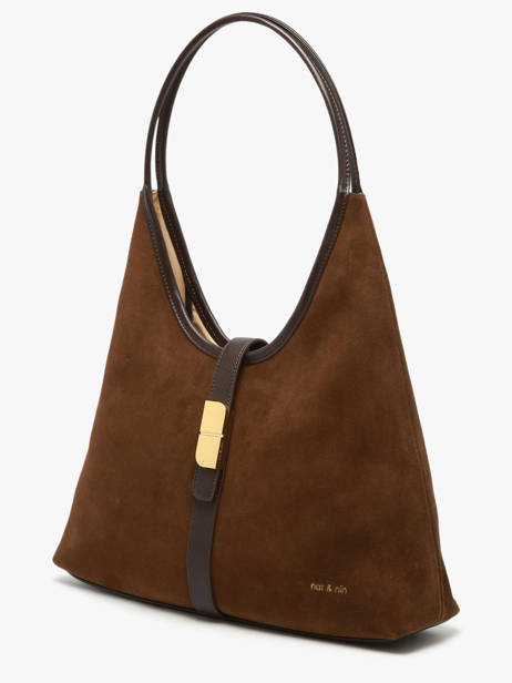 Schoudertas Vintage Leder Nat et nin Bruin vintage ROMEO ander zicht 1